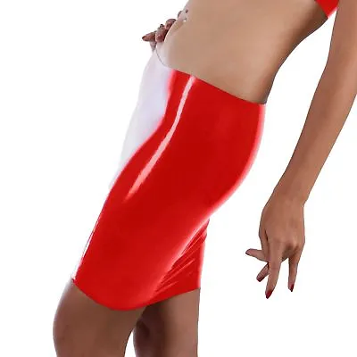 Brand New Red Latex Gummi Rubber Long Skirt HOT (one Size) • $16.17