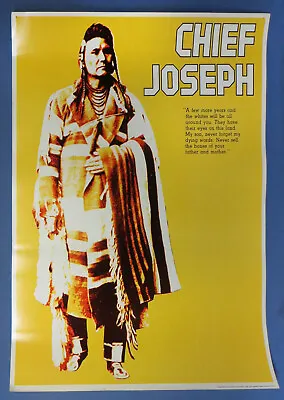 Very Rare Vintage 1974 Cheif Joseph Educational Aid Poster Perfection Form Co VG • $49.99