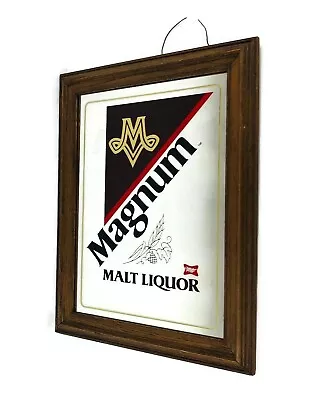 1981 Vintage Miller Logo Magnum Malt Liquor Beer Mirror Sign 18x14 Bar Decor • $49.99