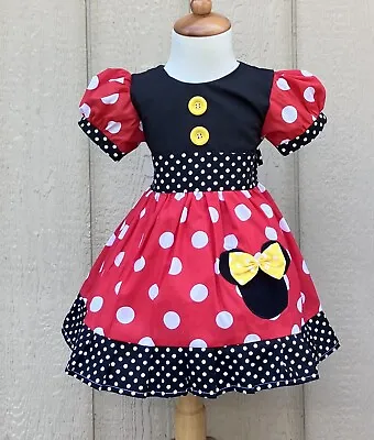 Birthday Minnie Mouse Red Puff Sleeve Dress  • $38