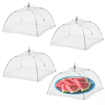 4pk Pop-Up Food Tents 14  Collapsible Umbrella Mesh Covers For Outdoor Dining • $9.99