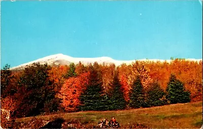 Postcard VT Fall Colors Snow Mount Mansfield Vermont • $2