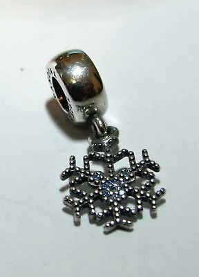 Authentic Pandora Disney Mickey's Mouse Sparkling Snowflake Bead Charm • $22