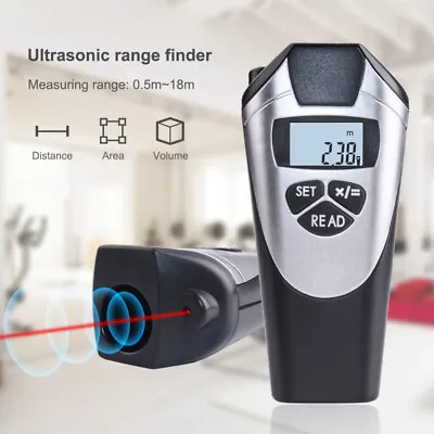 £17.69 • Buy Handheld Digital Laser Ultrasonic Point Distance Meter Measure Range Finder 18m