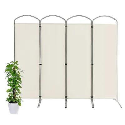 4-Panel Room Divider 188cm Folding Privacy Screen Portable Wall Divider For Home • £37.95