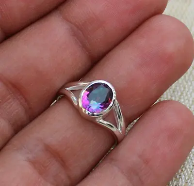 $2.99 • Buy Mystic Topaz Gemstone 925Sterling Silver Beautiful Handmade Ring All Size S20