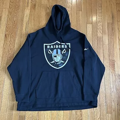 Nike NFL Team Apparel Mens 3XL Black Raiders Hoodie FLAW • $24.99