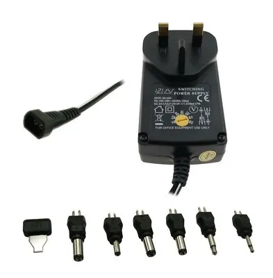 Universal Mains AC/DC Plug Power Supply Adapter 2250mAH • £16.39