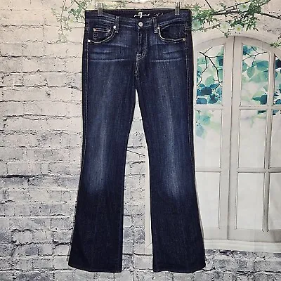 7 FOR ALL MANKIND Women's Jeans SIZE 28  A  Pocket Flare Bootcut Low Rise Dark • $16.99