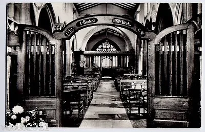 Cerne Abbas Dorset England Real Photo Postcard - St Mary's Church Interior • £1.75