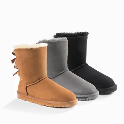 $89 • Buy Ugg Classic Bailey Bow Boots (Water Resistant)