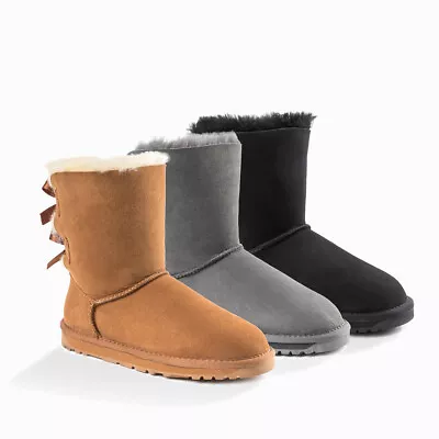 Ugg Classic Bailey Bow Boots (Water Resistant) • $89