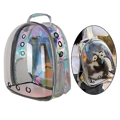 £19.58 • Buy Pet Cat Carrier Backpack Breathable Laser Space Capsule Hiking Shoulder Bag