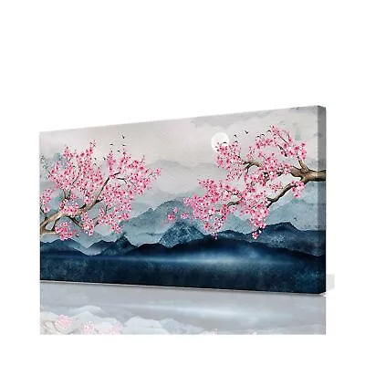 Cherry Blossom Decor - Japanese Wall Art Large Paintings For Wall Decorations... • $131.20