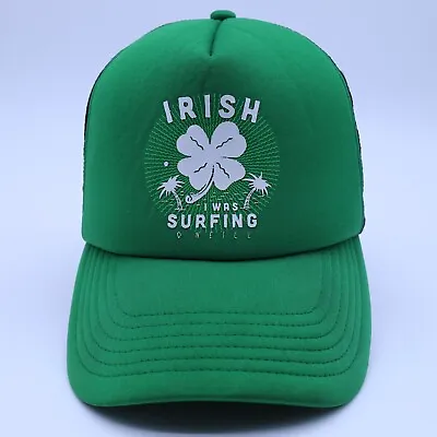 $15.99 • Buy Oneil Irish I Was Surfing Hat Cap Strap Back Gree Trucker Baseball One Size Logo