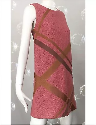 Missoni Orange Label Vintage 1960s Pink Wool Dress With Pockets IT42 (US 6-8) • $127