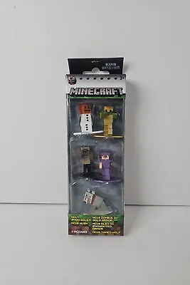 MINECRAFT Nano Metalfigs Diecast Figures Set Of 5 #30126 Husky Zombie Alex Wolf • $10.50