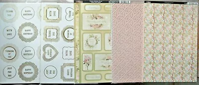 Kanban Crafts Assorted A4 Toppers/Backing Card/Inserts/Sentiments  NEW • £1.95