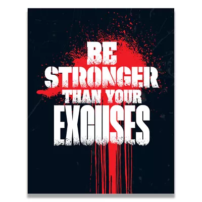 Be Stronger Gym Fitness Motivation Quotes Poster 11X14 Inches • $9.95