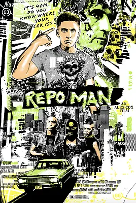 NYCC 2020 Repo Man Alex Cox Film Movie AP Poster Screen Print Art 24x36 Mondo • $139.99