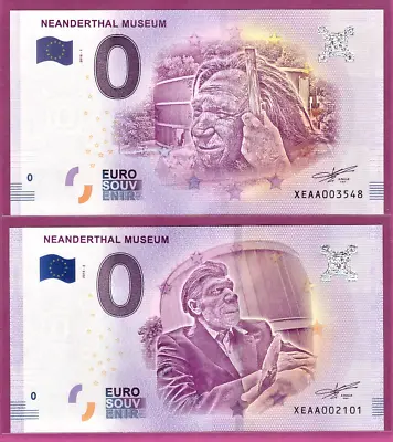 £9.10 • Buy 0-Euro XEAA 2018-1+2 NEANDERTHAL MUSEUM SET OF 2 BILLS