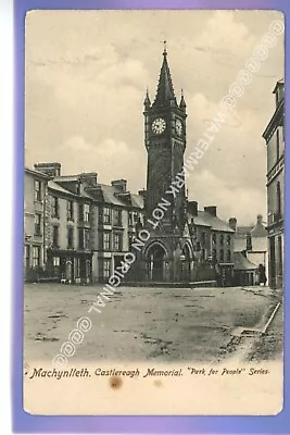 EARLY 1903 CLOCK TOWER MACHYNLLETH POWYS Montgomeryshire PARK NEWTOWN POSTCARD • £1.99