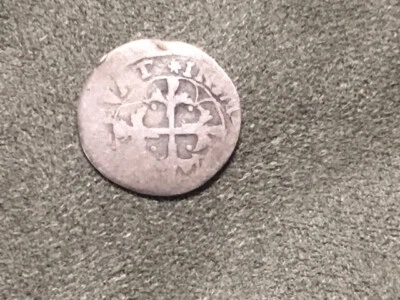 $9 • Buy 1500's - 1600's Hammered Silver Coin W/ Ornate Cross