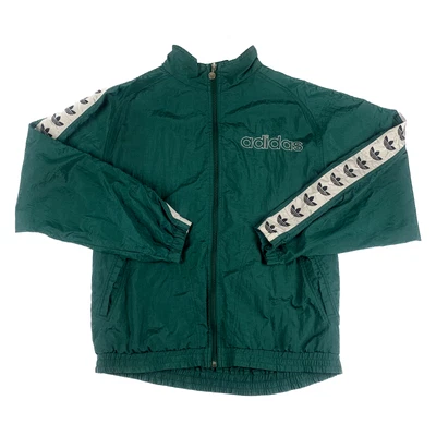 $49.99 • Buy Vintage Adidas Mens Windbreaker Green White Track Jacket Size M 90s