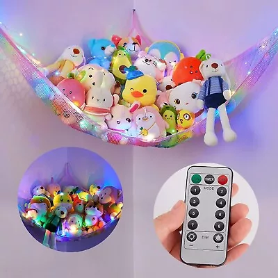 Stuffed Animal Net Or Hammock With LED Light Hanging Toy Net Hammock For Stuff • $14.36