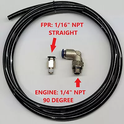 $38.75 • Buy Aeromotive Fuel Pressure Regulator Air Fitting Push Lock Line Kit  Boost Vacuum 
