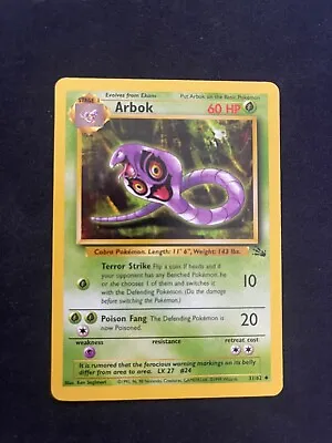 Arbok 31/62 Fossil Pokemon Card Vintage WOTC • $4.99