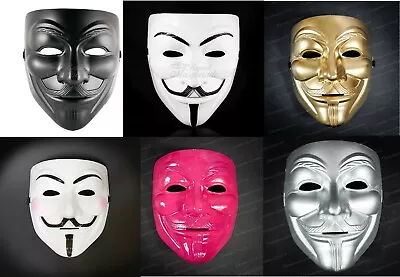 $9.95 • Buy Anonymous Hacker V For Vendetta Masquerade Mask Protest Halloween Cosplay Custom