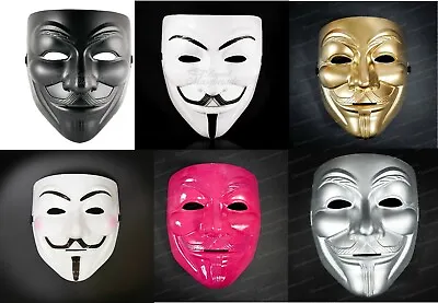 Anonymous Hacker V For Vendetta Masquerade Mask Protest Halloween Cosplay Custom • $9.95