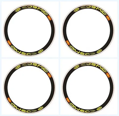 MAVIC COSMIC SSC YELLOW REPLACEMENT BIKE RIM DECAL STICKERS SET OF 8 Stickers • $28