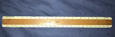 Paragon Ruler 1392p Keuffel &esser Wooden White Plastic Edges A5 • $19.50