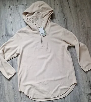 H&M MAMA Oversized Fleece Hoodie In Natural Size S RRP £39.99 • £14.99