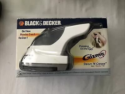 Black & Decker Gizmo 3 In 1 Iron Steam N Crease Pressing On The Go  Open Box • $13.97