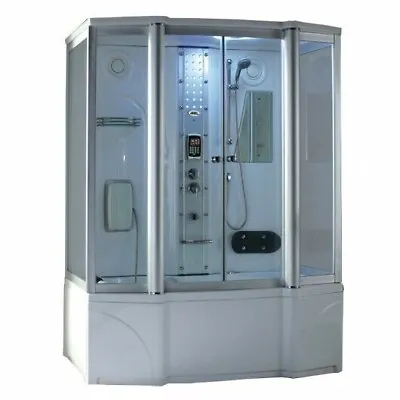 Freestanding Rectangular Combination Steam Shower W Jetted Tub Enclosure Sliding • $3790