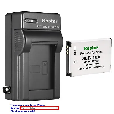 Kastar Battery Wall Charger For Samsung SLB-10A Samsung PL70 SL102 SL202 Camera • $9.49