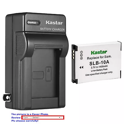 Kastar Battery Wall Charger For Samsung SLB-10A & Samsung WB1100F WB2100 Camera • $12.49