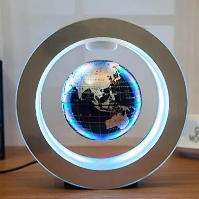 4 Inch LED World Map Floating Globe Magnetic Levitation Light Anti Gravity Magic • £36.99