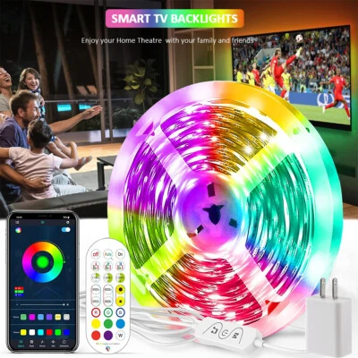 $28.07 • Buy 5M 7M 10M LED Strip Lights RGB 5050 USB Smart Bluetooth Music Control Adapter 5V