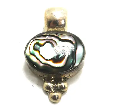 Mexico ATI Sterling Silver & Abalone Pendant • $50