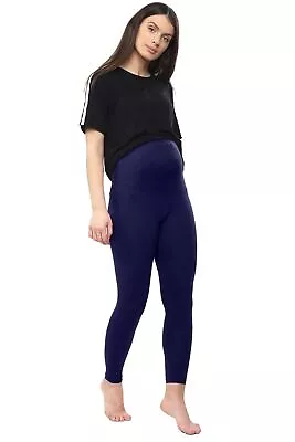 Women's Maternity Leggings Ladies Cotton Full Ankle Length Pregnancy Pants • £7.99