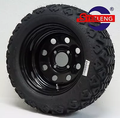 GOLF CART 12  8 HOLES BLACK STEEL WHEELS And 20 X10 -12  ALL TERRAIN TIRES (4)  • $409