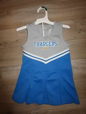 $44.99 • Buy Los Angeles Chargers NFL Cheerleader Cheer Dress Outfit Toddler 4T NEW