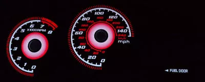 $49.95 • Buy Red Glow Gauge Face Overlay New Fit For 00-05 Toyota Celica GT Manual