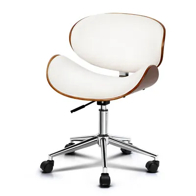 $109.95 • Buy Artiss Office Chair Computer Chairs Leather Fabric Seating Home Work Study White