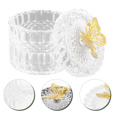 £22.84 • Buy Glass Glass Fruit Bowl Glass Jewelry Jar Food Container Candy Buffet Cookie Jar