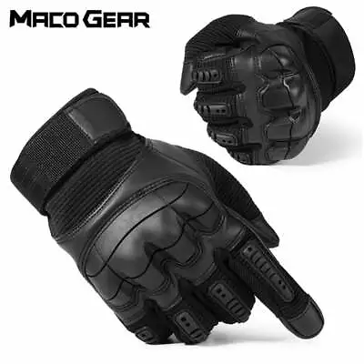 Tactical Touchscreen Leather Gloves • $42.88